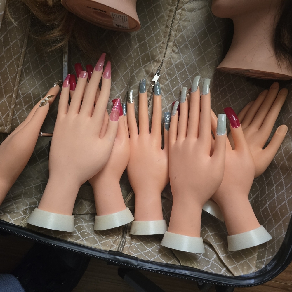 Practice Hand Mannequin with Stand Left Side Bendable Fingers Soft Light Weight